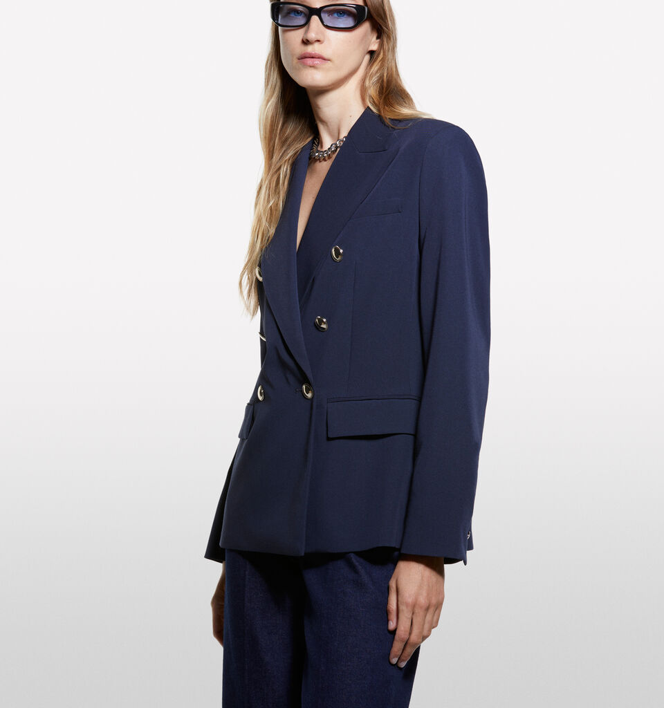 Μπλέιζερ μπλε σκούρο με κουμπιά gold - μπλέιζερ γυναικεία - Σκουρο Μπλε | Sisley image number 3